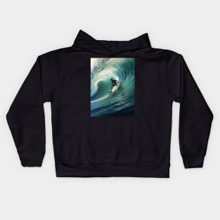 Surfing the perfect wave Kids Hoodie